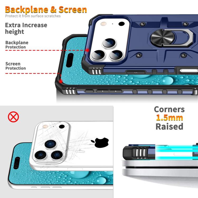 For iPhone 17 Pro Max Ring Holder Phone Case