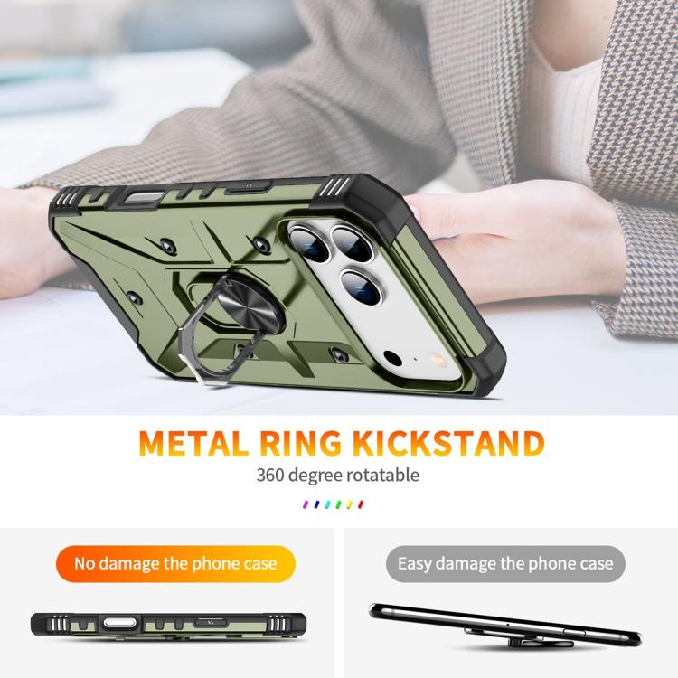 For iPhone 17 Pro Max Ring Holder Phone Case