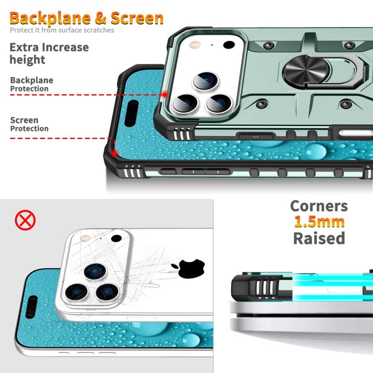For iPhone 17 Pro Max Ring Holder Phone Case
