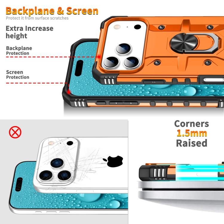 For iPhone 17 Pro Ring Holder Phone Case