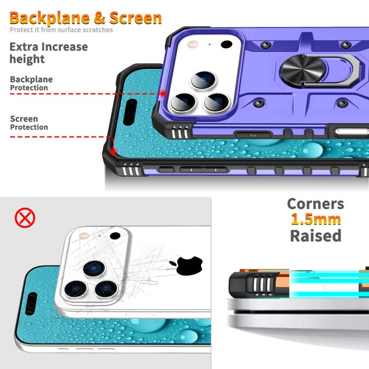 For iPhone 17 Pro Ring Holder Phone Case