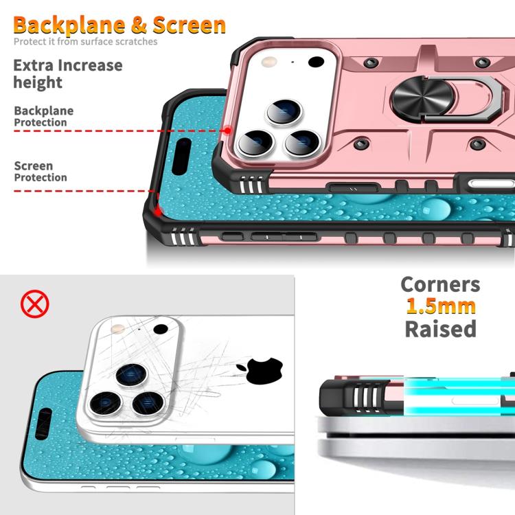 For iPhone 17 Pro Ring Holder Phone Case