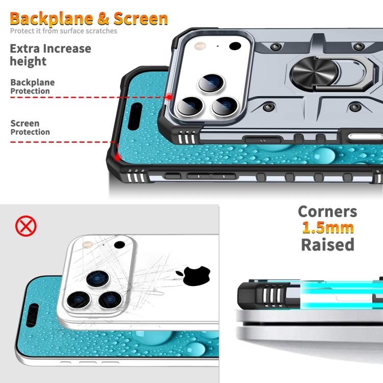 For iPhone 17 Pro Ring Holder Phone Case