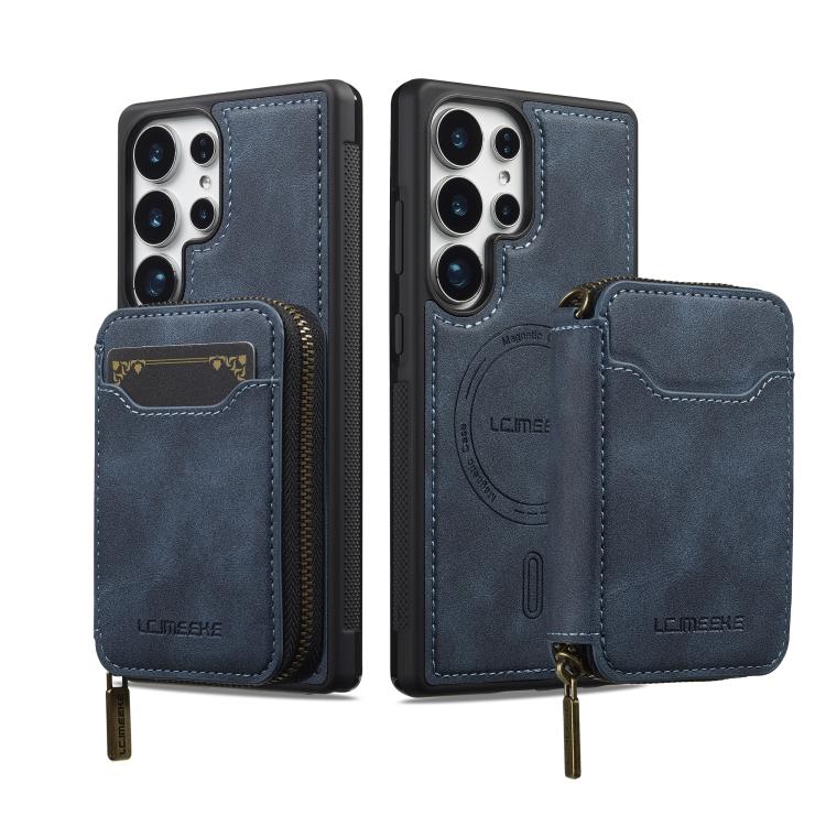 For Samsung Galaxy S25 Ultra 5G LC.IMEEKE L6 Series Zipper Card Bag MagSafe Magnetic Phone Case