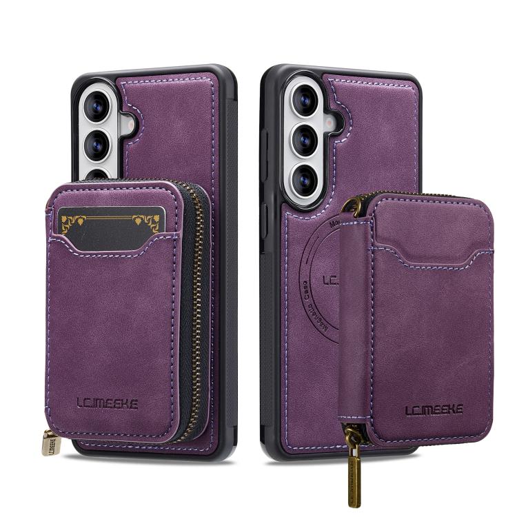 For Samsung Galaxy S26 5G LC.IMEEKE L6 Series Zipper Card Bag MagSafe Magnetic Phone Case