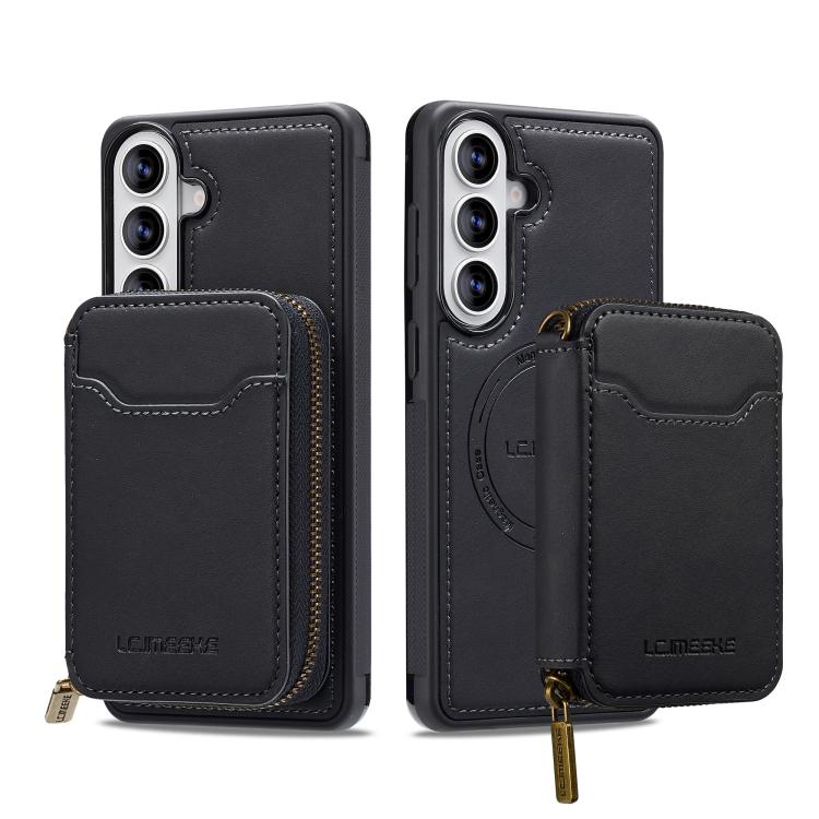 For Samsung Galaxy S26 5G LC.IMEEKE L6 Series Zipper Card Bag MagSafe Magnetic Phone Case