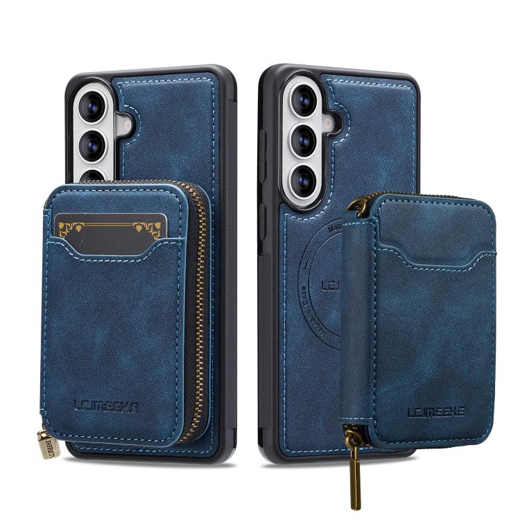 For Samsung Galaxy S26 5G LC.IMEEKE L6 Series Zipper Card Bag MagSafe Magnetic Phone Case
