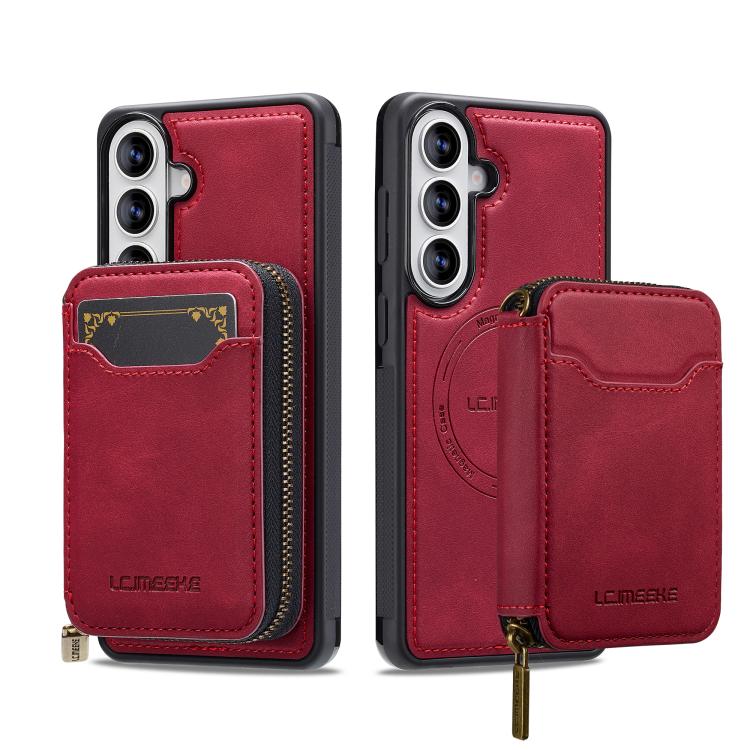 For Samsung Galaxy S26 5G LC.IMEEKE L6 Series Zipper Card Bag MagSafe Magnetic Phone Case