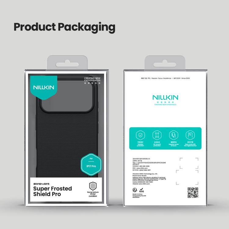 For iPhone 17 Pro NILLKIN Frosted Shield Pro PC + TPU Phone Case