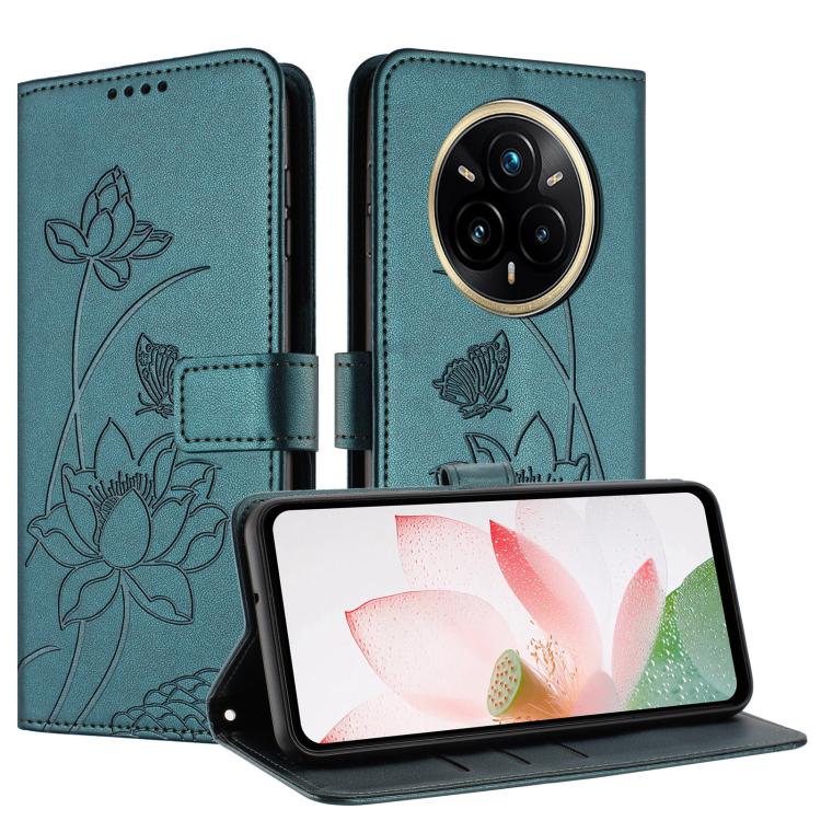 For Realme 14 Pro+ / P3 Pro Lotus Embossed Leather Phone Case with Lanyard