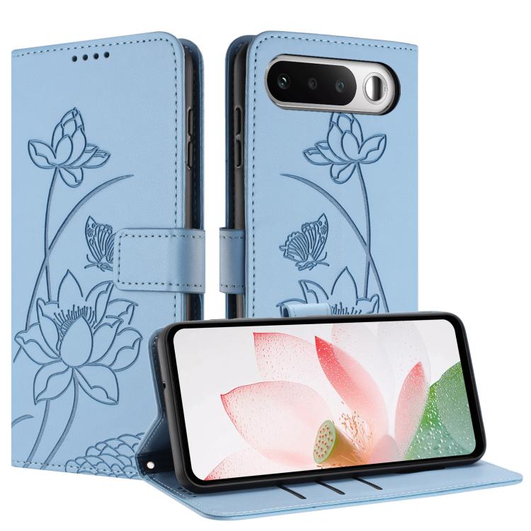 For Realme 16 5G Lotus Embossed Leather Phone Case with Lanyard