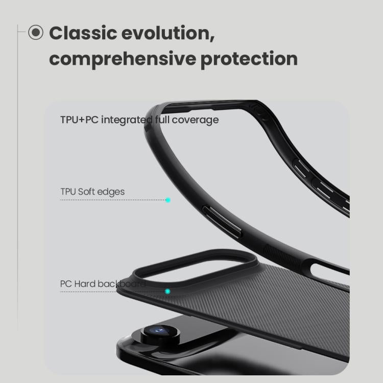 For iPhone Air NILLKIN Frosted Shield Pro PC + TPU Phone Case - Black