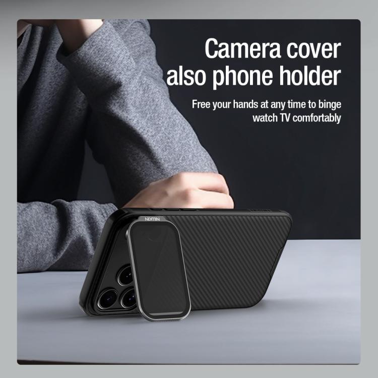 For iPhone 17 Pro Max NILLKIN Black Mirror Prop CD Texture Transparent Mirror Cover Phone Case - Black