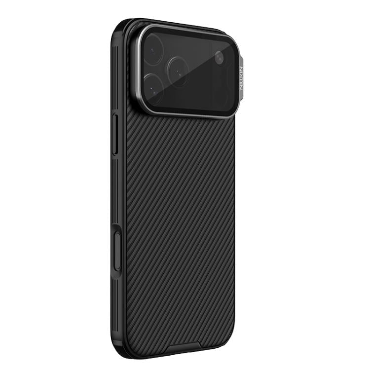 For iPhone 17 Pro Max NILLKIN CamShield Prop Texture Transparent Mirror Cover MagSafe Magnetic PC Phone Case - Black