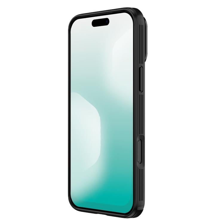 For iPhone 17 Pro Max NILLKIN CamShield Prop Texture Transparent Mirror Cover MagSafe Magnetic PC Phone Case - Black