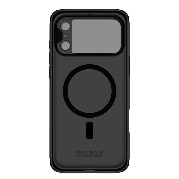 For iPhone 17 Pro Max NILLKIN CamShield Prop Texture Transparent Mirror Cover MagSafe Magnetic PC Phone Case - Black