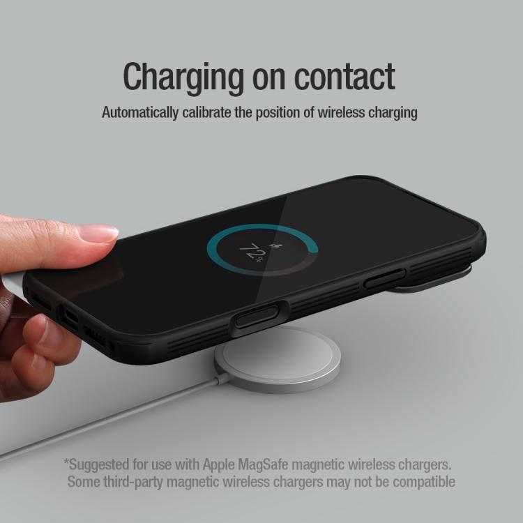 For iPhone 17 Pro Max NILLKIN CamShield Prop Texture Transparent Mirror Cover MagSafe Magnetic PC Phone Case - Black