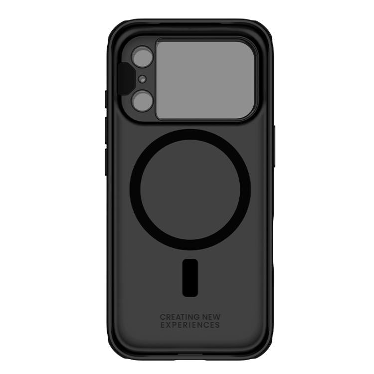 For iPhone 17 Pro NILLKIN CamShield Prop Texture Transparent Mirror Cover MagSafe Magnetic PC Phone Case - Black