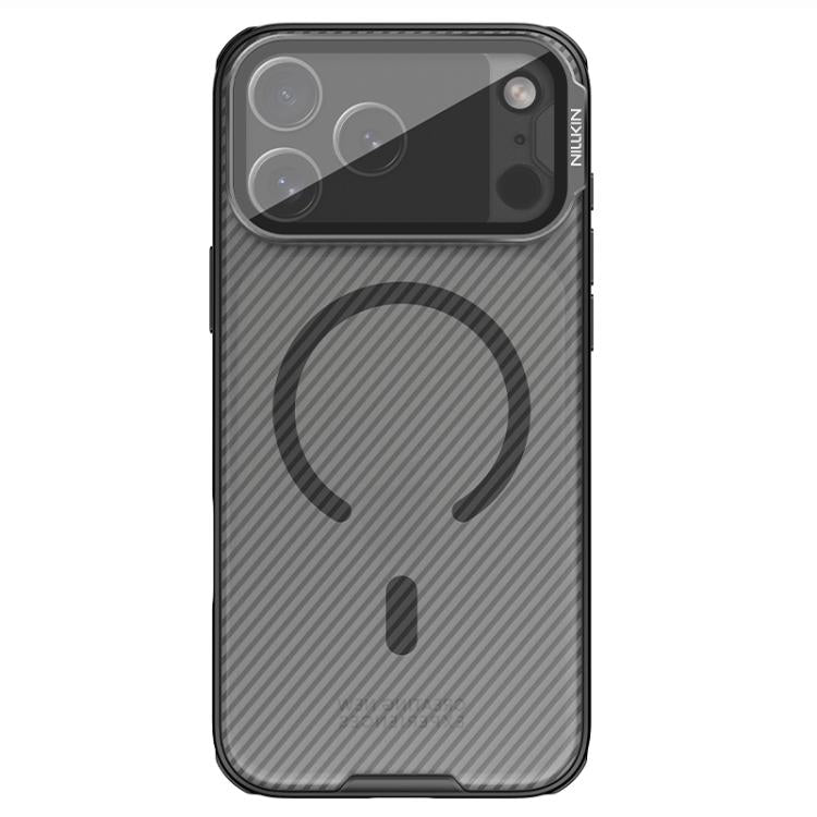 For iPhone 17 Pro Max NILLKIN CamShield Prop Transparent Mirror Cover MagSafe Magnetic Translucent PC Phone Case - Black