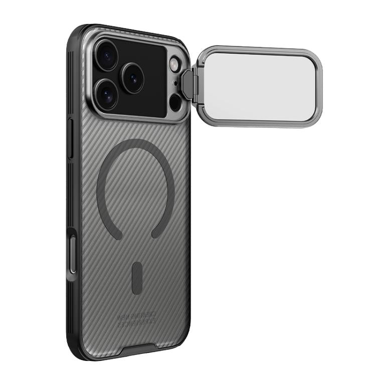 For iPhone 17 Pro Max NILLKIN CamShield Prop Transparent Mirror Cover MagSafe Magnetic Translucent PC Phone Case - Black