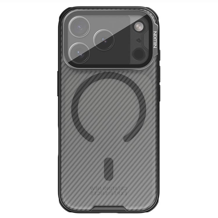 For iPhone 17 Pro NILLKIN CamShield Prop Transparent Mirror Cover MagSafe Magnetic Translucent PC Phone Case - Black