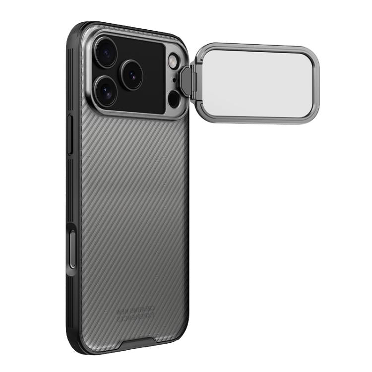 For iPhone 17 Pro Max NILLKIN CamShield Prop Transparent Mirror Cover Translucent PC Phone Case - Black