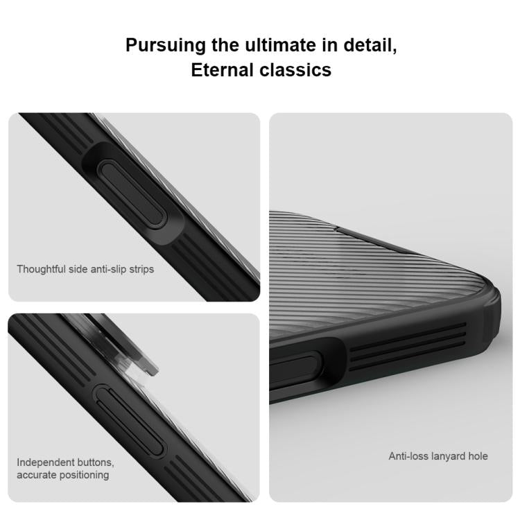 For iPhone 17 Pro Max NILLKIN CamShield Prop Transparent Mirror Cover Translucent PC Phone Case - Black