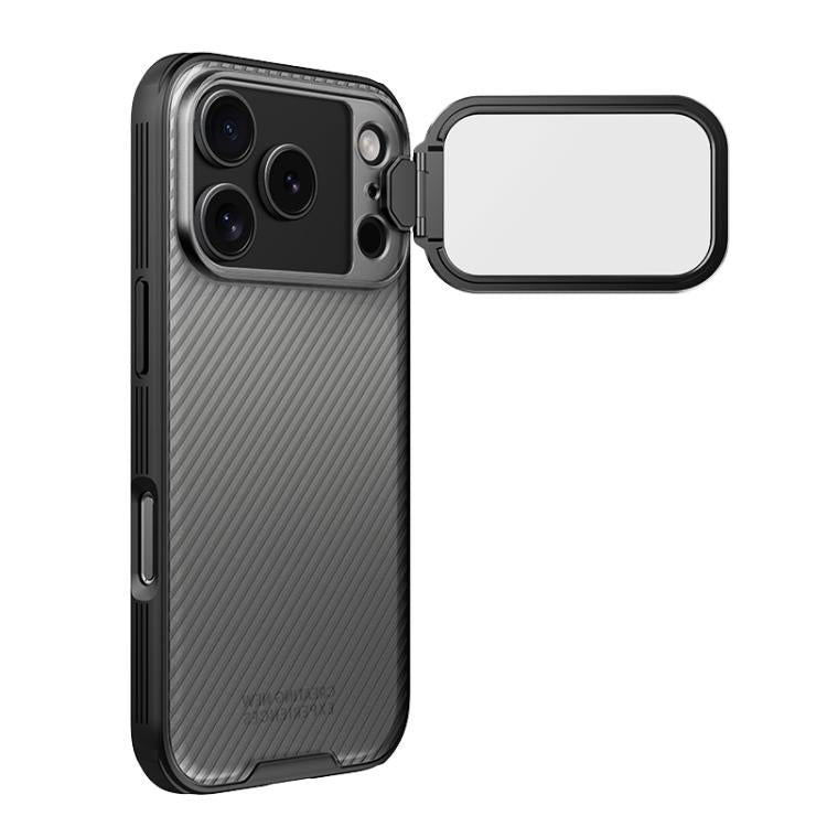 For iPhone 17 Pro NILLKIN CamShield Prop Transparent Mirror Cover Translucent PC Phone Case - Black