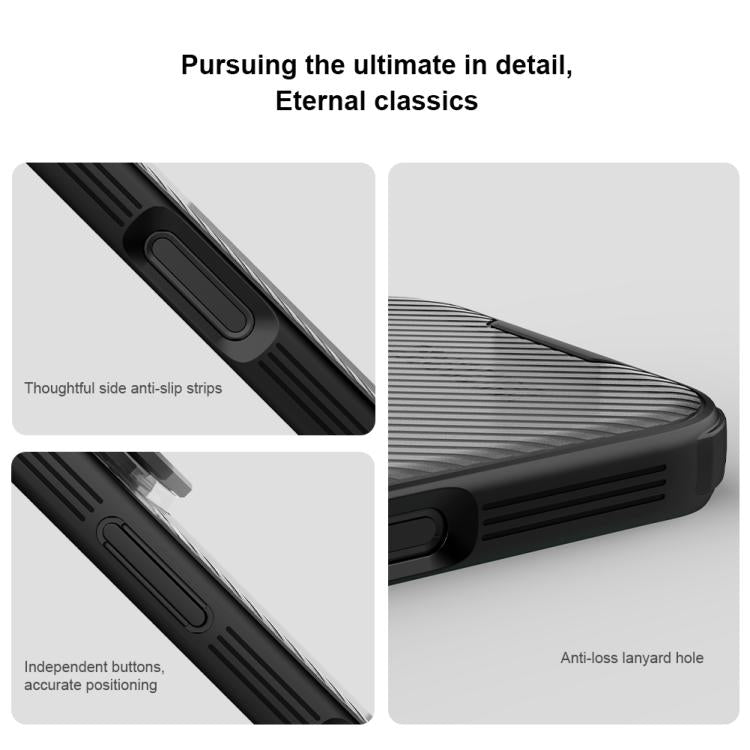 For iPhone 17 Pro NILLKIN CamShield Prop Transparent Mirror Cover Translucent PC Phone Case - Black