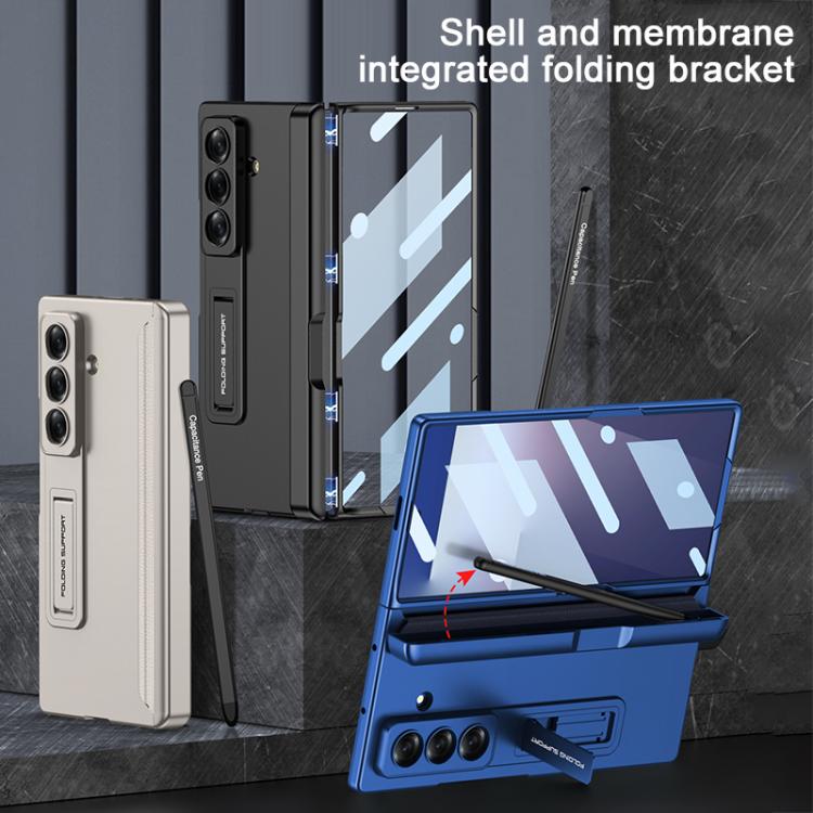 For Samsung Galaxy Z Fold7 5G GKK Integrated Magnetic Full Coverage Flip Phone Case with Pen Box, Including pen