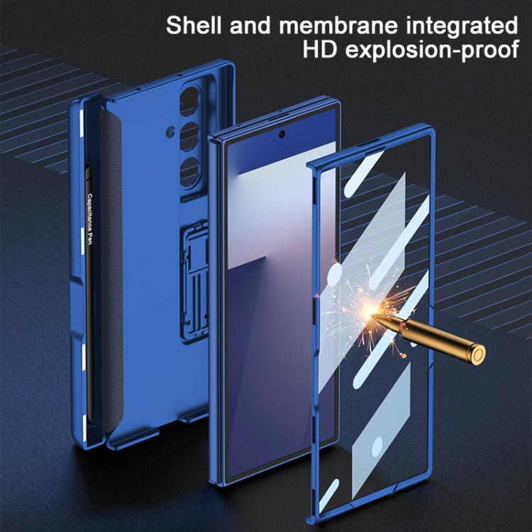 For Samsung Galaxy Z Fold7 5G GKK Integrated Magnetic Full Coverage Flip Phone Case with Pen Box, Including pen