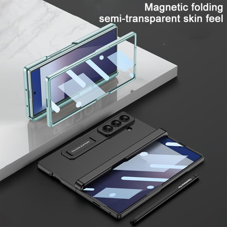 For Samsung Galaxy Z Fold7 5G GKK Integrated Magnetic Full Coverage Flip Phone Case with Pen Box, Including pen