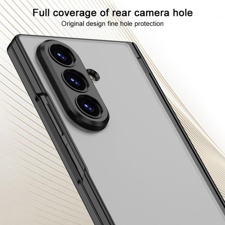For Samsung Galaxy Z Fold7 5G GKK Integrated Magnetic Folding Hinge Frosted Semi-transparent Phone Case