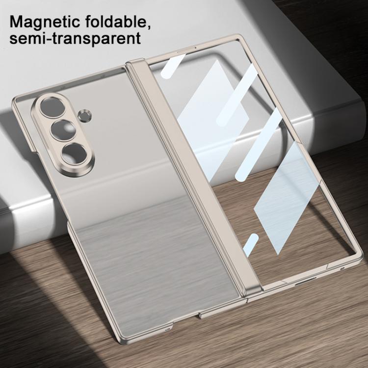For Samsung Galaxy Z Fold7 5G GKK Integrated Magnetic Folding Hinge Frosted Semi-transparent Phone Case