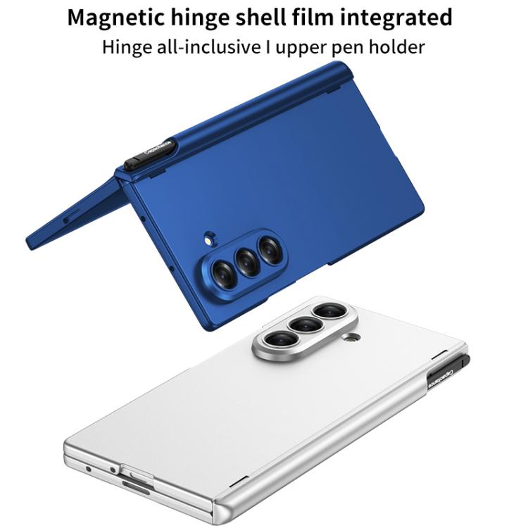 For Samsung Galaxy Z Fold7 5G GKK Integrated Magnetic Folding Hinge All-inclusive Phone Case with Pen Holder, Including Pen