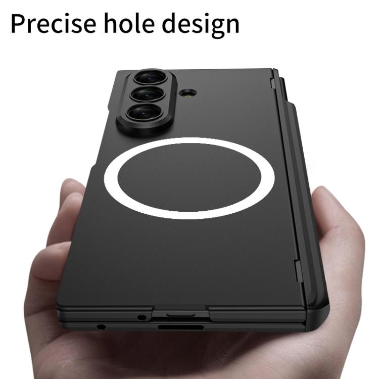 For Samsung Galaxy Z Fold7 5G GKK MagSafe Magnetic Folding Hinge Stand Phone Case with Pen Slots