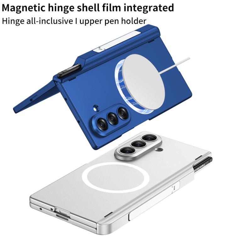 For Samsung Galaxy Z Fold7 5G GKK MagSafe Magnetic Folding Hinge Stand Phone Case with Pen Slots