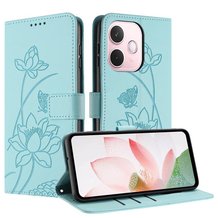 For OPPO A5 Pro 5G / 4G / A5 Energy Lotus Embossed Leather Phone Case with Lanyard