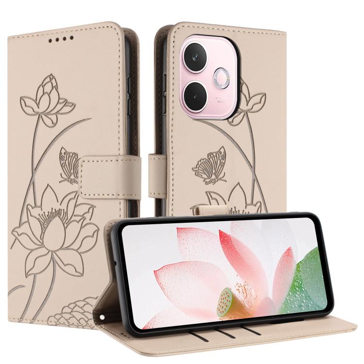 For OPPO A5 Pro 5G / 4G / A5 Energy Lotus Embossed Leather Phone Case with Lanyard