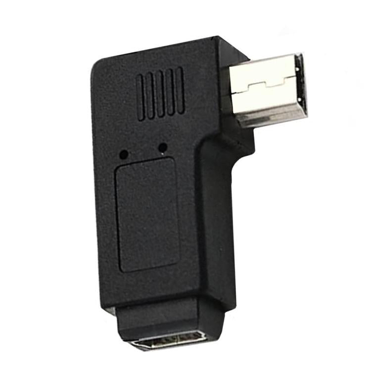 90 Degree Mini USB Male to Mini USB Female Extension Left-angle Adapter