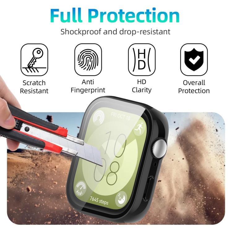 For Huawei Watch Fit 3 xDfind Tempered Film Integrated PC Watch Protective Cover