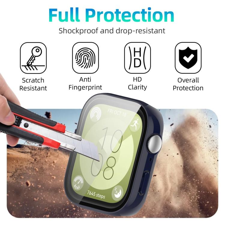 For Huawei Watch Fit 3 xDfind Tempered Film Integrated PC Watch Protective Cover
