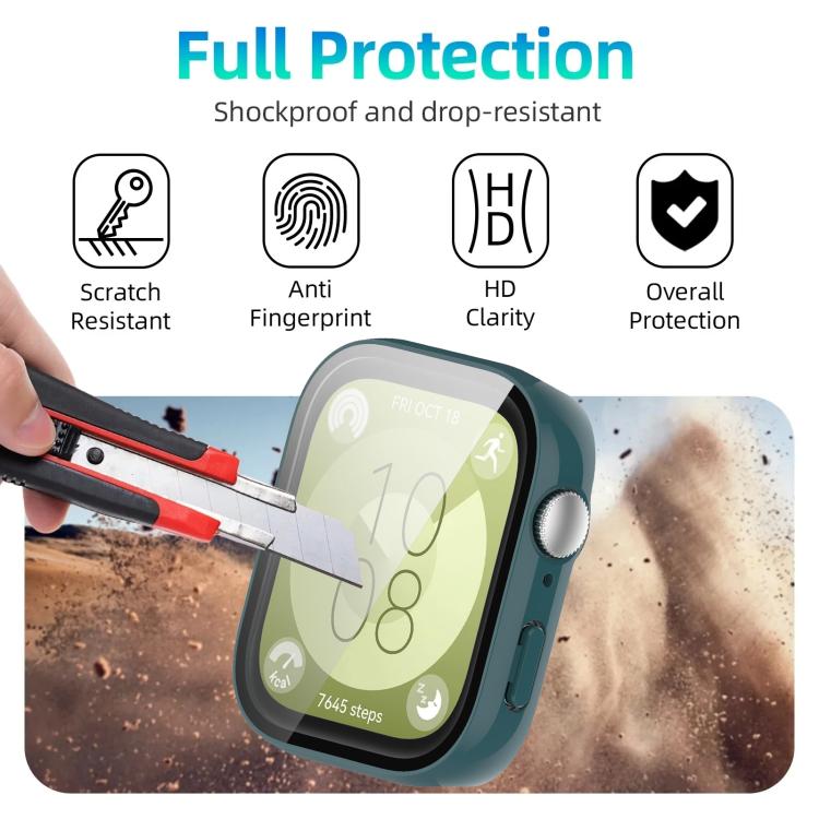 For Huawei Watch Fit 3 xDfind Tempered Film Integrated PC Watch Protective Cover