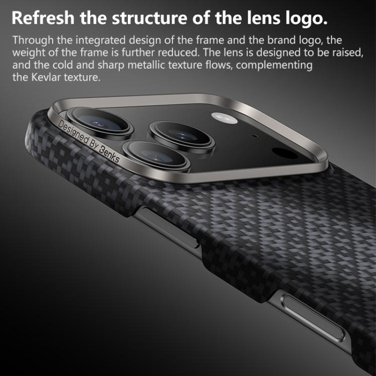 For iPhone 17 Pro Max Benks Color Shield C1 Classic Kevlar Woven Diamond MagSafe Phone Case