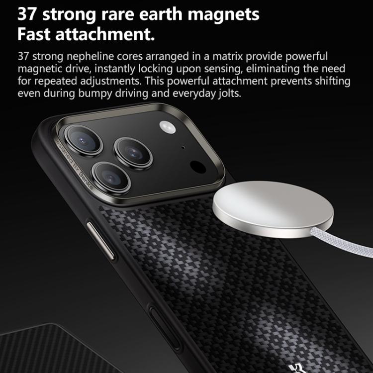For iPhone 17 Pro Max Benks Y2 Kevlar All-inclusive MagSafe Magnetic Diamond Phone Case - Black