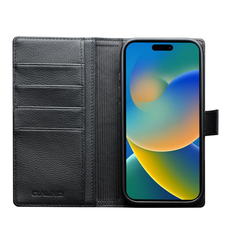 For iPhone 17 QIALINO Classics 3rd Genuine Leather Phone Case