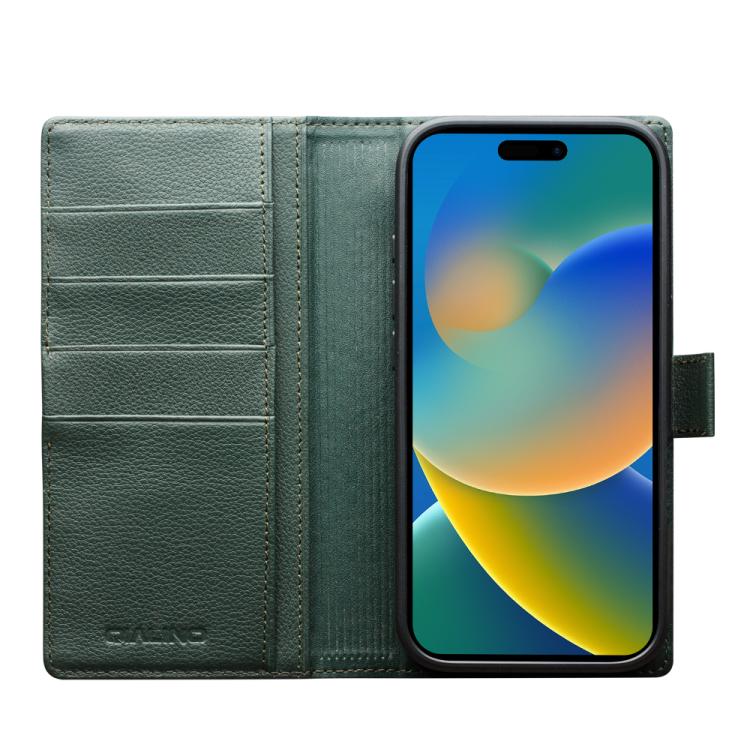 For iPhone 17 QIALINO Classics 3rd Genuine Leather Phone Case