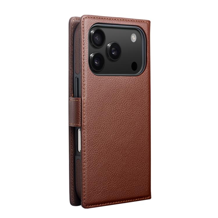 For iPhone 17 Pro Max QIALINO Classics 3rd Genuine Leather Phone Case