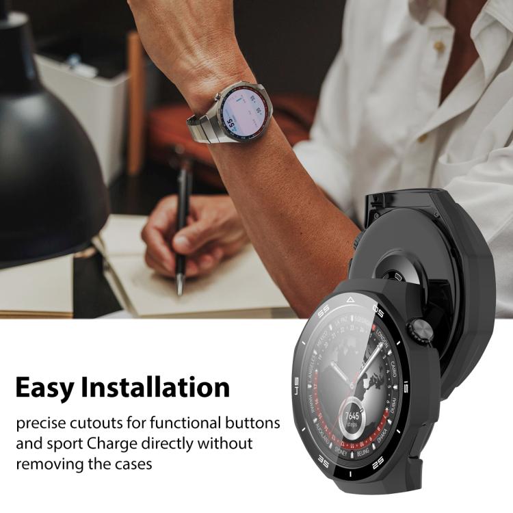 For Huawei Watch GT 5 Pro 46mm xDfind Graduated Style Tempered Film Integrated PC Watch Protective Cover