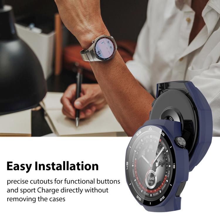 For Huawei Watch GT 5 Pro 46mm xDfind Graduated Style Tempered Film Integrated PC Watch Protective Cover